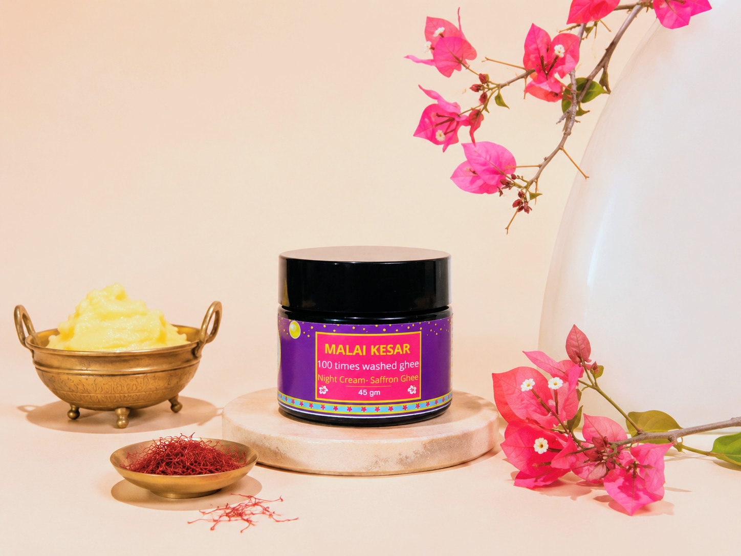 MALAI KESAR - Night Cream (100 times washed ghee)