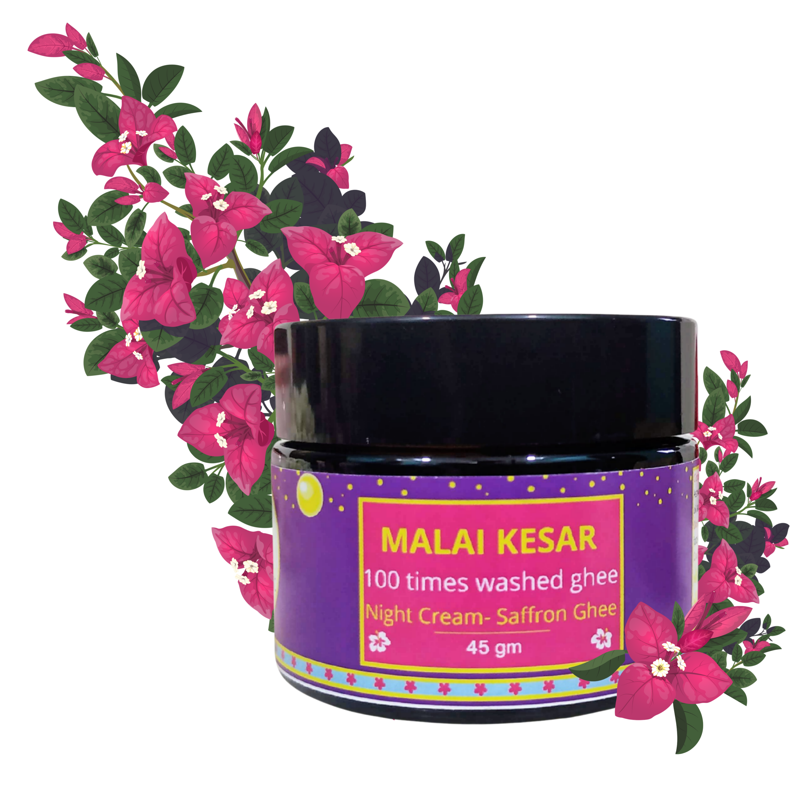 MALAI KESAR - Night Cream (100 times washed ghee) - Image 2